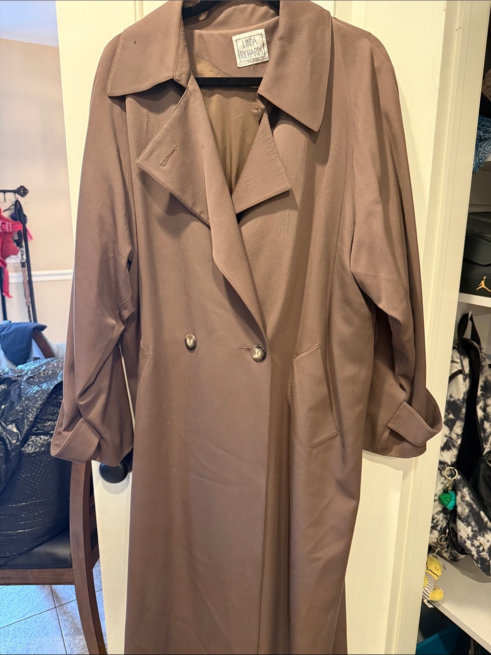 Brown Long Trench Coat - Women's